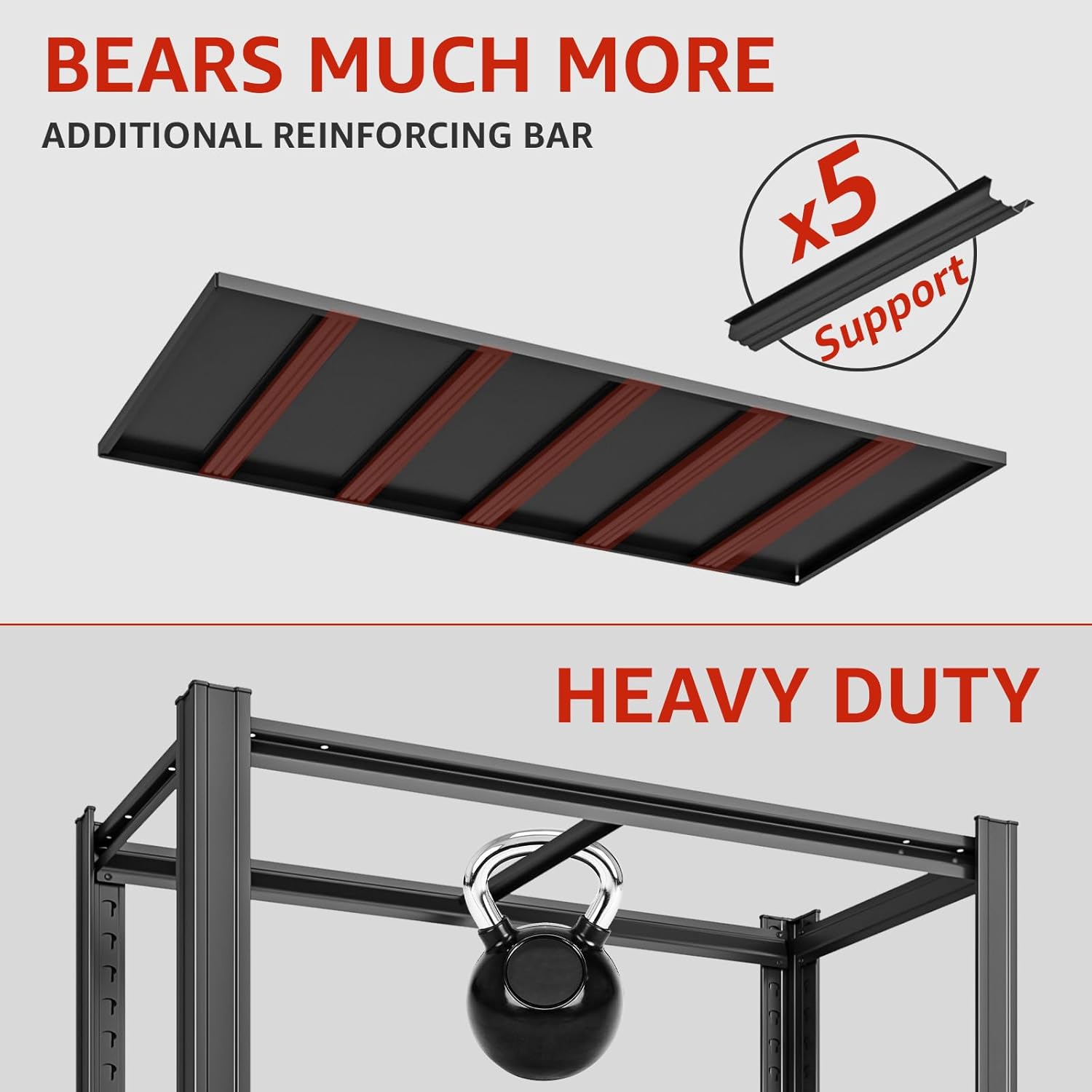 6-Tier 55" W x 24" D x 84" H Garage Shelving 3500LBS Storage Shelves Heavy Duty Metal Shelf Unit Adjustable Basement Industrial Storage Racks (6T-84 * 55 * 24)