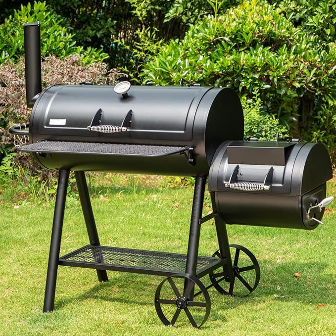 Sophia & William Heavy-Duty Charcoal Outdoor Smoker Grills, Extra Large Offset Smoker (941 SQ.IN. Cooking Area), Charcoal Grill & Smoker Combo for BBQ Patio Cooking
