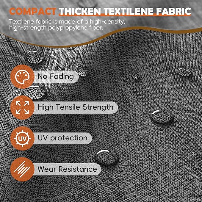 UDPATIO Patio Dining Chairs Set of 6, High Back Wide Seat Outdoor Furniture Chairs with All Weather Breathable Textilene, for Lawn Garden Backyard, Dark Grey